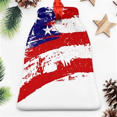 Red White Blue Star Flag Bell Ornament (two Sides)