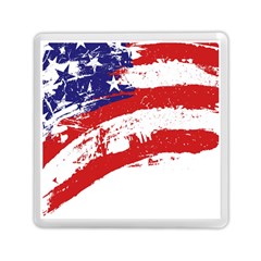 Red White Blue Star Flag Memory Card Reader (square) 