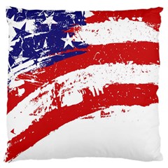 Red White Blue Star Flag Large Cushion Case (two Sides) by Mariart