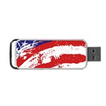 Red White Blue Star Flag Portable USB Flash (One Side) Front