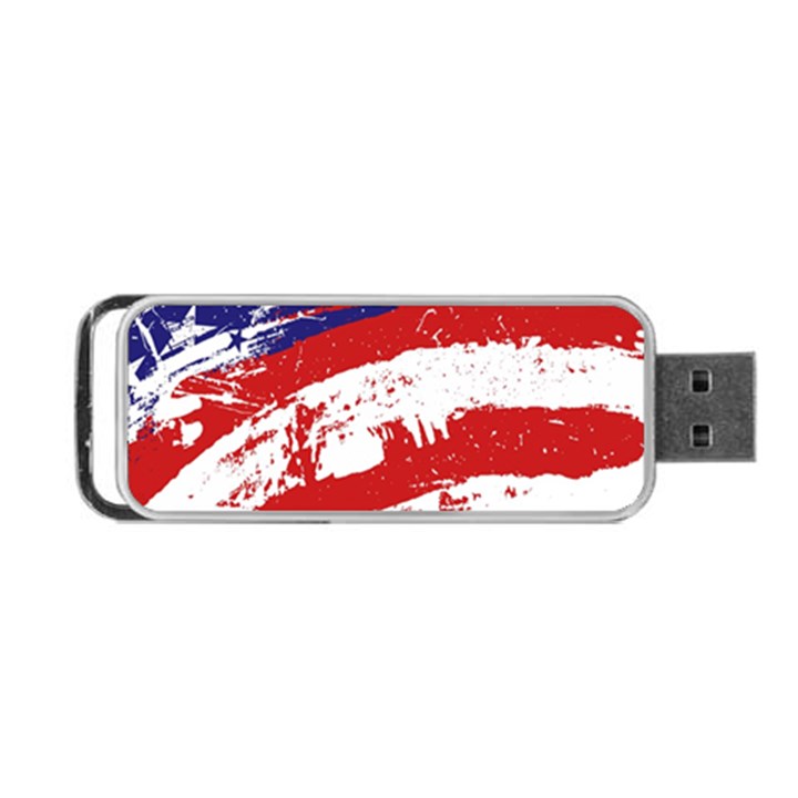 Red White Blue Star Flag Portable USB Flash (One Side)