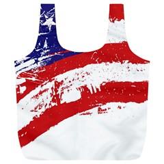 Red White Blue Star Flag Full Print Recycle Bags (l) 