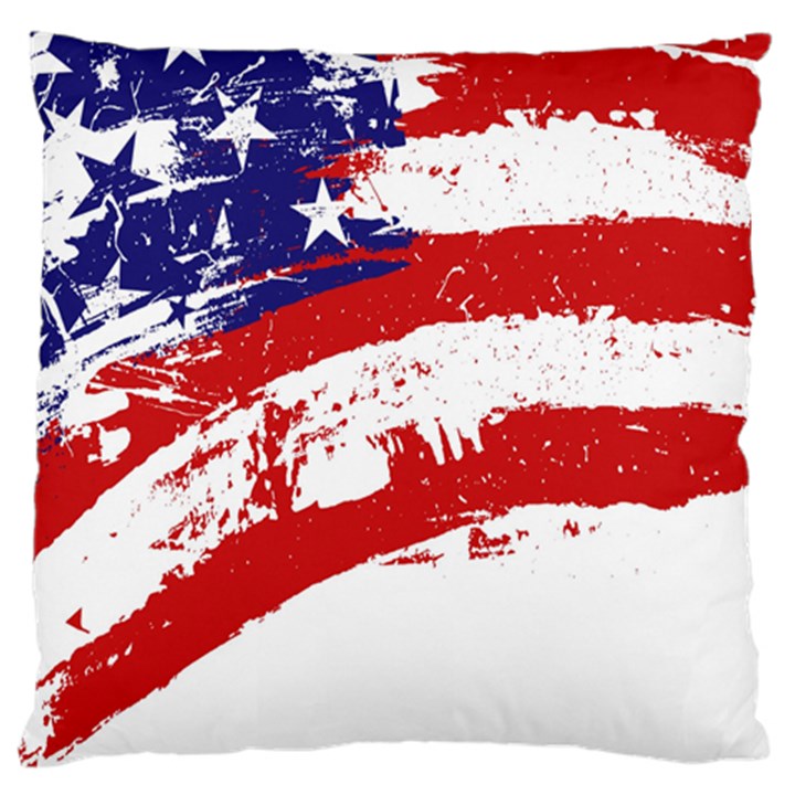 Red White Blue Star Flag Large Flano Cushion Case (One Side)