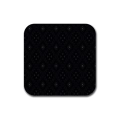 Star Black Rubber Square Coaster (4 Pack) 