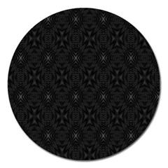 Star Black Magnet 5  (round)