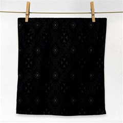 Star Black Face Towel by Mariart