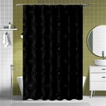 Star Black Shower Curtain 48  x 72  (Small)  Curtain(48  X 72 ) - 42.18 x64.8  Curtain(48  X 72 )