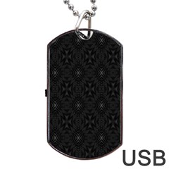 Star Black Dog Tag Usb Flash (two Sides)