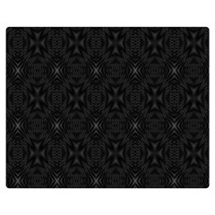 Star Black Double Sided Flano Blanket (medium)  by Mariart