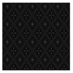 Star Black Large Satin Scarf (square)