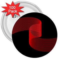 Tape Strip Red Black Amoled Wave Waves Chevron 3  Buttons (100 Pack)  by Mariart