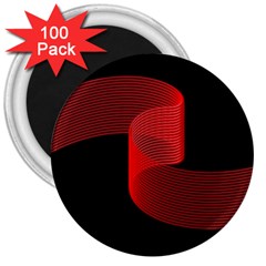 Tape Strip Red Black Amoled Wave Waves Chevron 3  Magnets (100 Pack)