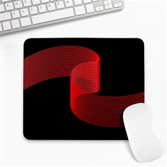 Tape Strip Red Black Amoled Wave Waves Chevron Large Mousepads