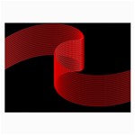 Tape Strip Red Black Amoled Wave Waves Chevron Large Glasses Cloth (2-Side) Front