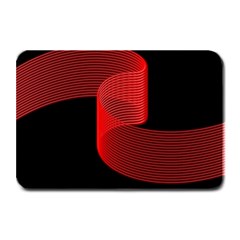 Tape Strip Red Black Amoled Wave Waves Chevron Plate Mats by Mariart