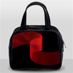 Tape Strip Red Black Amoled Wave Waves Chevron Classic Handbags (2 Sides) Front