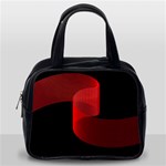 Tape Strip Red Black Amoled Wave Waves Chevron Classic Handbags (2 Sides) Back