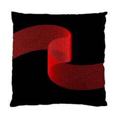 Tape Strip Red Black Amoled Wave Waves Chevron Standard Cushion Case (two Sides) by Mariart