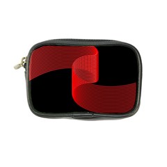 Tape Strip Red Black Amoled Wave Waves Chevron Coin Purse by Mariart