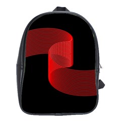 Tape Strip Red Black Amoled Wave Waves Chevron School Bags(large)  by Mariart