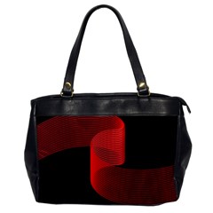 Tape Strip Red Black Amoled Wave Waves Chevron Office Handbags by Mariart