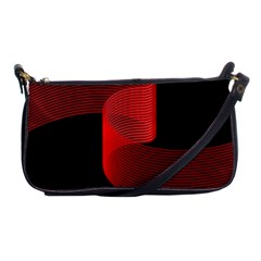 Tape Strip Red Black Amoled Wave Waves Chevron Shoulder Clutch Bags