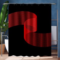 Tape Strip Red Black Amoled Wave Waves Chevron Shower Curtain 60  X 72  (medium)  by Mariart