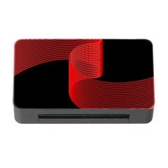 Tape Strip Red Black Amoled Wave Waves Chevron Memory Card Reader With Cf by Mariart