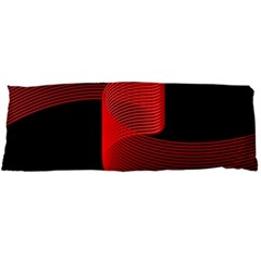 Tape Strip Red Black Amoled Wave Waves Chevron Body Pillow Case Dakimakura (two Sides) by Mariart