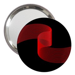 Tape Strip Red Black Amoled Wave Waves Chevron 3  Handbag Mirrors by Mariart