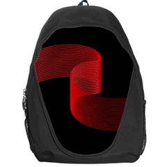 Tape Strip Red Black Amoled Wave Waves Chevron Backpack Bag by Mariart