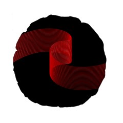 Tape Strip Red Black Amoled Wave Waves Chevron Standard 15  Premium Flano Round Cushions by Mariart