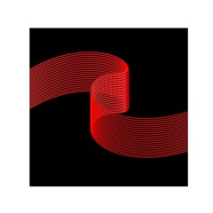 Tape Strip Red Black Amoled Wave Waves Chevron Small Satin Scarf (square) by Mariart