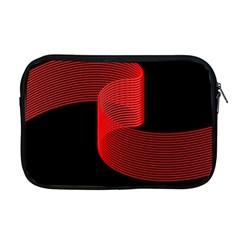 Tape Strip Red Black Amoled Wave Waves Chevron Apple Macbook Pro 17  Zipper Case by Mariart