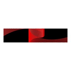 Tape Strip Red Black Amoled Wave Waves Chevron Velvet Scrunchie by Mariart