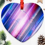 Widescreen Polka Star Space Polkadot Line Light Chevron Waves Circle Ornament (Heart) Front