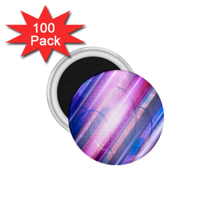 Widescreen Polka Star Space Polkadot Line Light Chevron Waves Circle 1.75  Magnets (100 pack) 