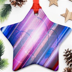 Widescreen Polka Star Space Polkadot Line Light Chevron Waves Circle Star Ornament (Two Sides)