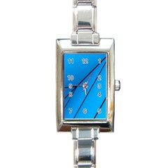 Technical Line Blue Black Rectangle Italian Charm Watch