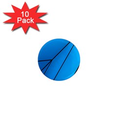 Technical Line Blue Black 1  Mini Magnet (10 Pack) 