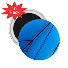 Technical Line Blue Black 2 25  Magnets (10 Pack) 