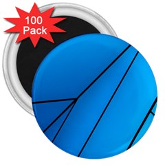 Technical Line Blue Black 3  Magnets (100 Pack)