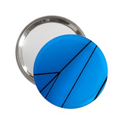 Technical Line Blue Black 2 25  Handbag Mirrors