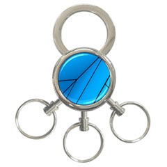 Technical Line Blue Black 3-ring Key Chains