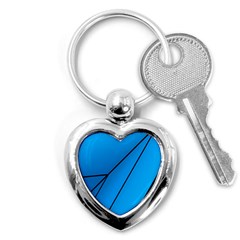 Technical Line Blue Black Key Chains (heart) 