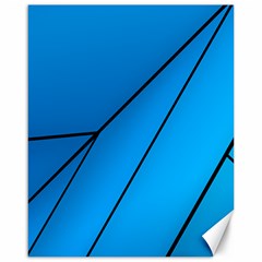 Technical Line Blue Black Canvas 16  X 20   by Mariart