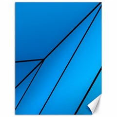 Technical Line Blue Black Canvas 18  X 24   by Mariart