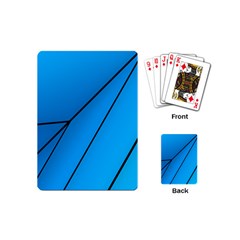 Technical Line Blue Black Playing Cards (mini)  by Mariart