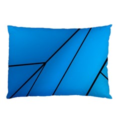 Technical Line Blue Black Pillow Case (two Sides) by Mariart