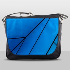 Technical Line Blue Black Messenger Bags